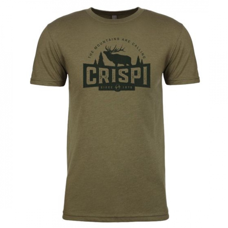 Crispi The Elk Skjorte Unisex Olivengrønne | NO-KRWHSAZ-41